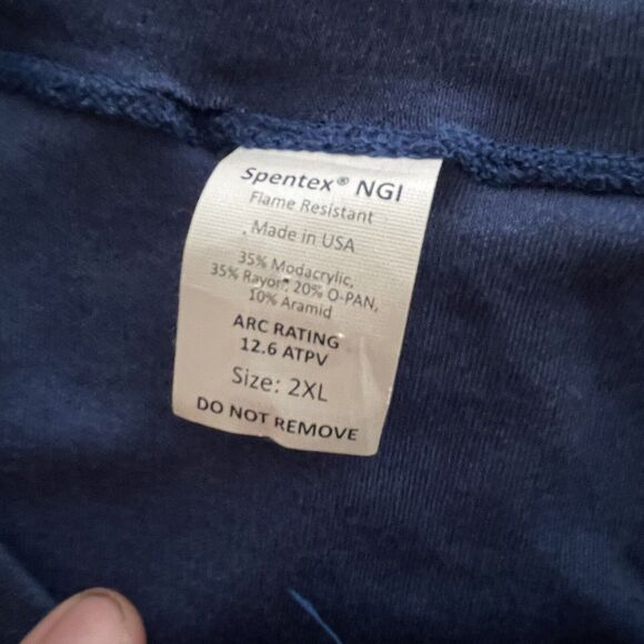 Spentex NGI Shirt FR Flame Resistant ARC Rated Henley Tee Base‎ Mens XXL New - Picture 3 of 7